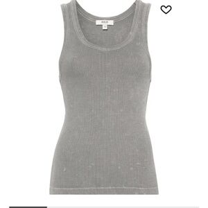 AGOLDE Charcoal Ribbed Tank Top